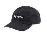 Supreme Frayed Logos Denim Camp Cap Black SS21