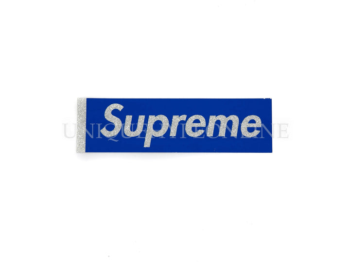 Supreme Glitter Box Logo Sticker Blue (Single)