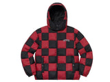 Supreme Checkerboard Puffy Jacket Dark Red FW19