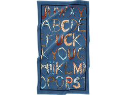 Supreme Alphabet Beach Towel Blue SS18