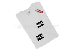 Supreme Comme des Garcons SHIRT Split Box Logo T-shirt White FW18