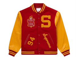 Supreme Team Varsity Jacket Red FW19