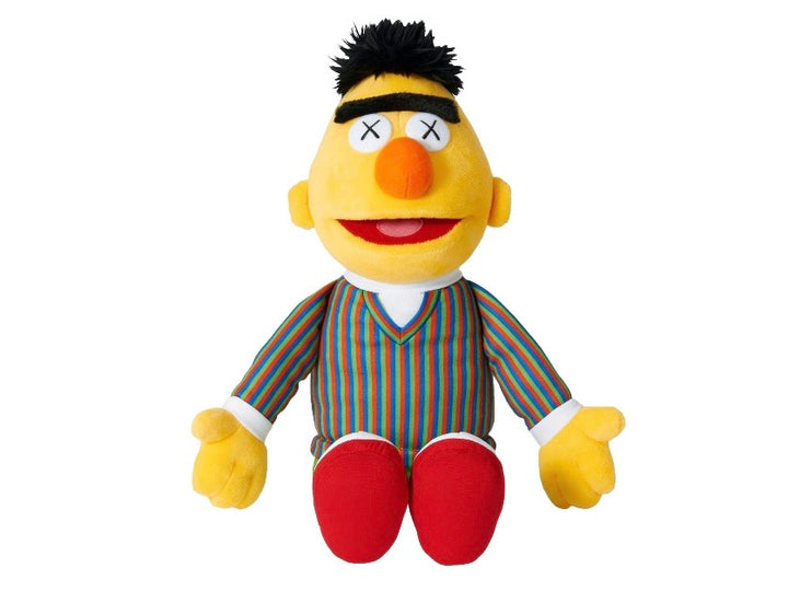 KAWS x Sesame Street x Uniqlo Bert Plush Toy Yellow FW18
