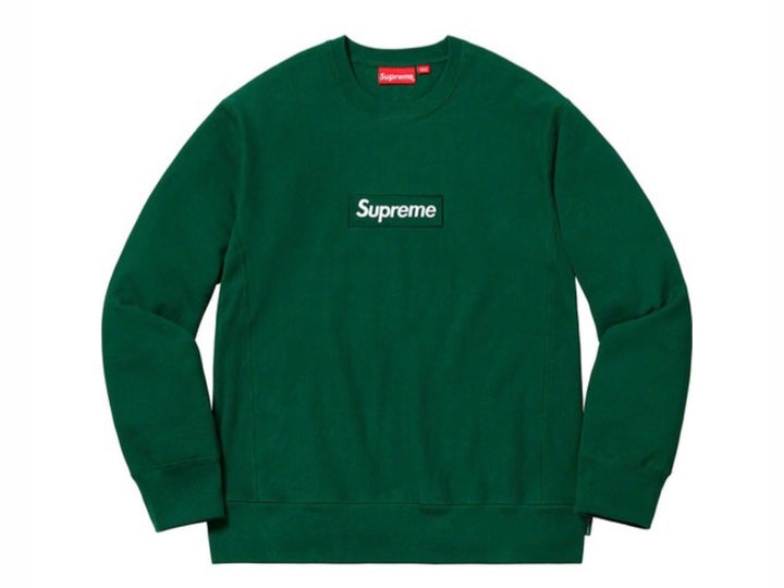 Supreme Box Logo Crewneck Dark Green FW18