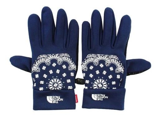 Supreme North Face Bandana Gloves Navy FW14 – UniqueHype