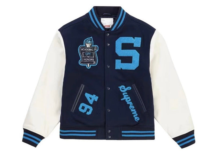 [OY] FW 22 Hammer Boy Varsity Jacket-Navy Navy / 1