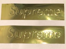 Supreme Gold Foil Box Logo Sticker FW22