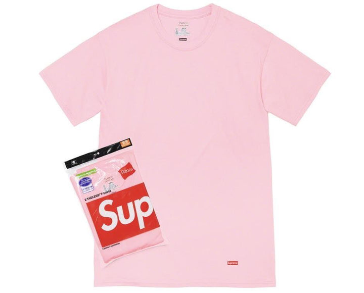 Supreme Hanes Tee (2 Pack) Pink FW21